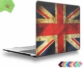 Macbook Hoes Case Cover voor New Macbook Air 13 inch 2018/2019 A1932 - Laptop Cover - Retro Engelse Vlag