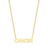 CO88 Collection Zodiac 8CN 26178 Stalen collier - Hanger cancer - 38 + 7 cm - Goudkleurig
