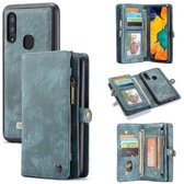 CaseMe Vintage Portemonnee Hoesje Samsung Galaxy A40 (SM-A405) - Blauw