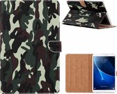 Samsung Galaxy Tab A 10.5 SM T590 / T595 2018 Camouflage Design Booktype Kunstleer Hoesje