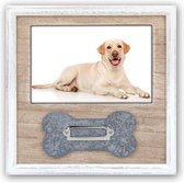 ZEP -  Houten fotolijst voor Hond met naamplaatje voor formaat 10x15 - ZW646