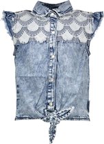 B-Nosy Meisjes blouses B-Nosy Girls denim sleeve-less blouse denim 110