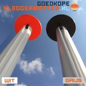 Vlaggenmast BASIC 6 meter aluminium conisch ø 100-60 mm, grijs incl. knop, kikker, koord en geleide-oog - 1206A1 (zonder grondbevestiging)