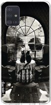 Casetastic Samsung Galaxy A51 (2020) Hoesje - Softcover Hoesje met Design - Room Skull BW Print