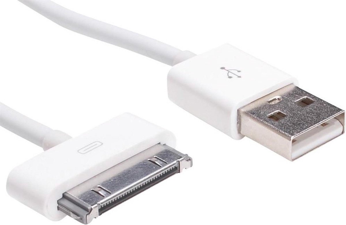 Akyga AK-USB-08 USB-kabel USB 2.0 1 m USB A Micro-USB B/Lightning/Apple 30-pin Wit