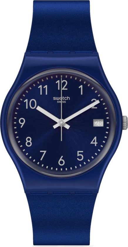 Swatch Essentialy Silver In Blue horloge - Blauw | bol.com