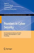 Communications in Computer and Information Science 879 - Frontiers in Cyber Security