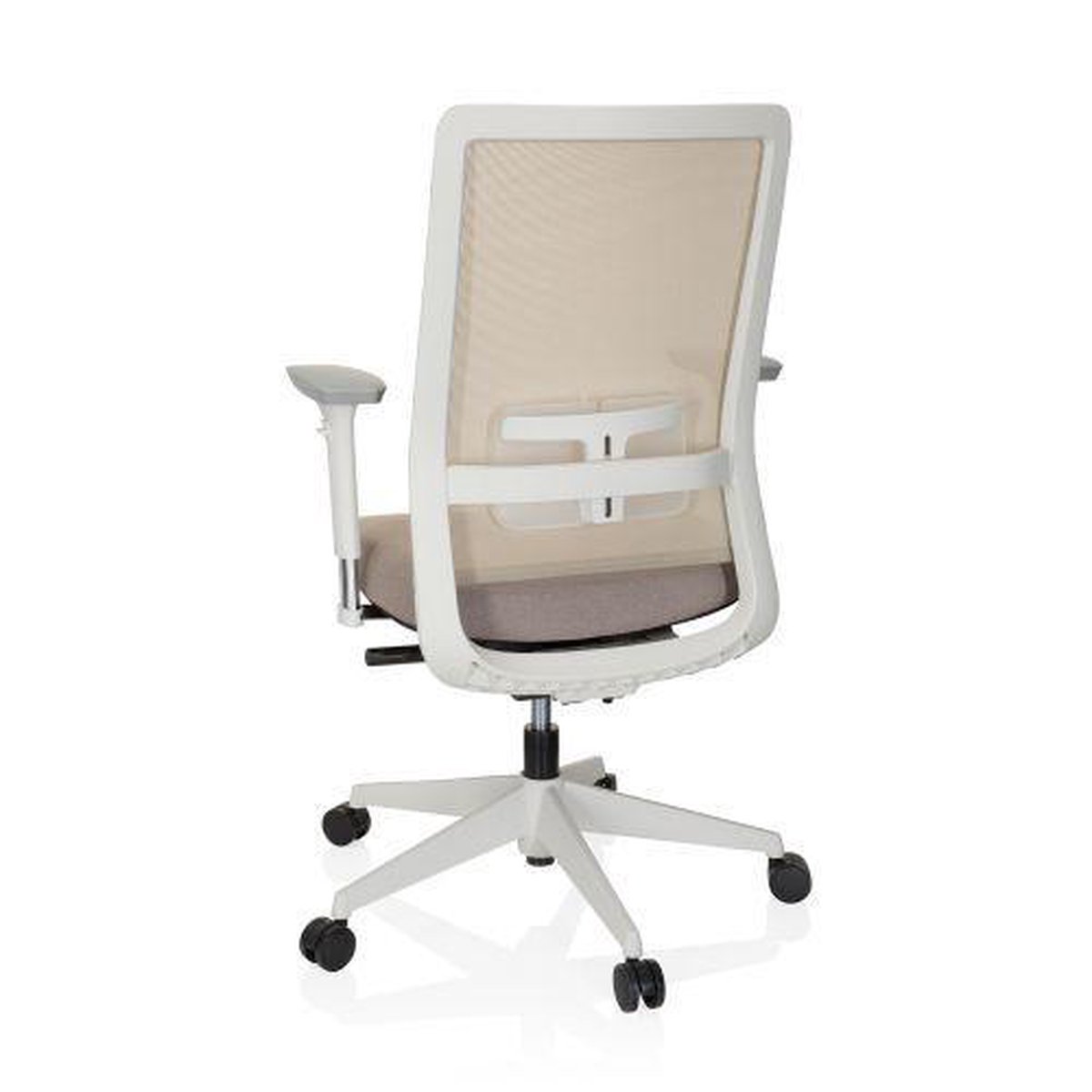 Chaise De Bureau / Chaise Pivotante / Chaise Coque SOLAO CORD Tissu Beige Hjh Office 93228554