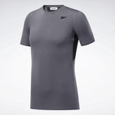 Reebok Workout Ready Compressie T-Shirt Grijs Zwart