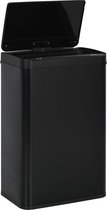 Prullenbak met automatische sensor - Staal - Zwart - 40 x 34 x 65 cm - 60 L