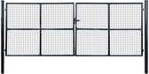Hekpoort 400x150 cm gegalvaniseerd staal grijs