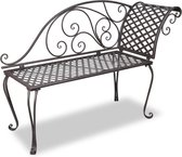 Chaise longue 128 cm staal antiekbruin