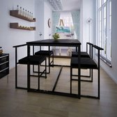 Eetkamer set 5-delig zwart