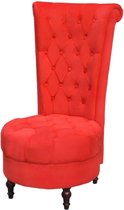 Fauteuil hoge rugleuning stof rood