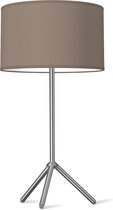 Home Sweet Home tafellamp Bling - tafellamp Karma inclusief lampenkap - lampenkap 35/35/21cm - tafellamp hoogte 45.5 cm - geschikt voor E27 LED lamp - taupe