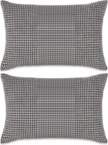 Sierkussenset 40x60 cm velours grijs 2-delig
