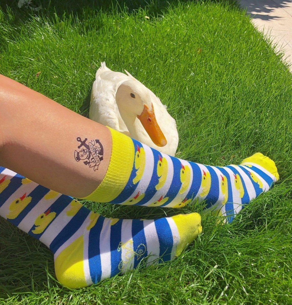 Sailor duck sok | Rubber ducky | Badeend sokken | Multi-color | Onesize fits all | Herensokken en damessokken | Leuke, grappig sokken | Funny socks that make you happy | Sock & Sock