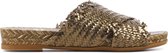 Kanna Vrouwen Leren  Slippers / Damesschoenen Slides 20191 - Brons - Maat 38