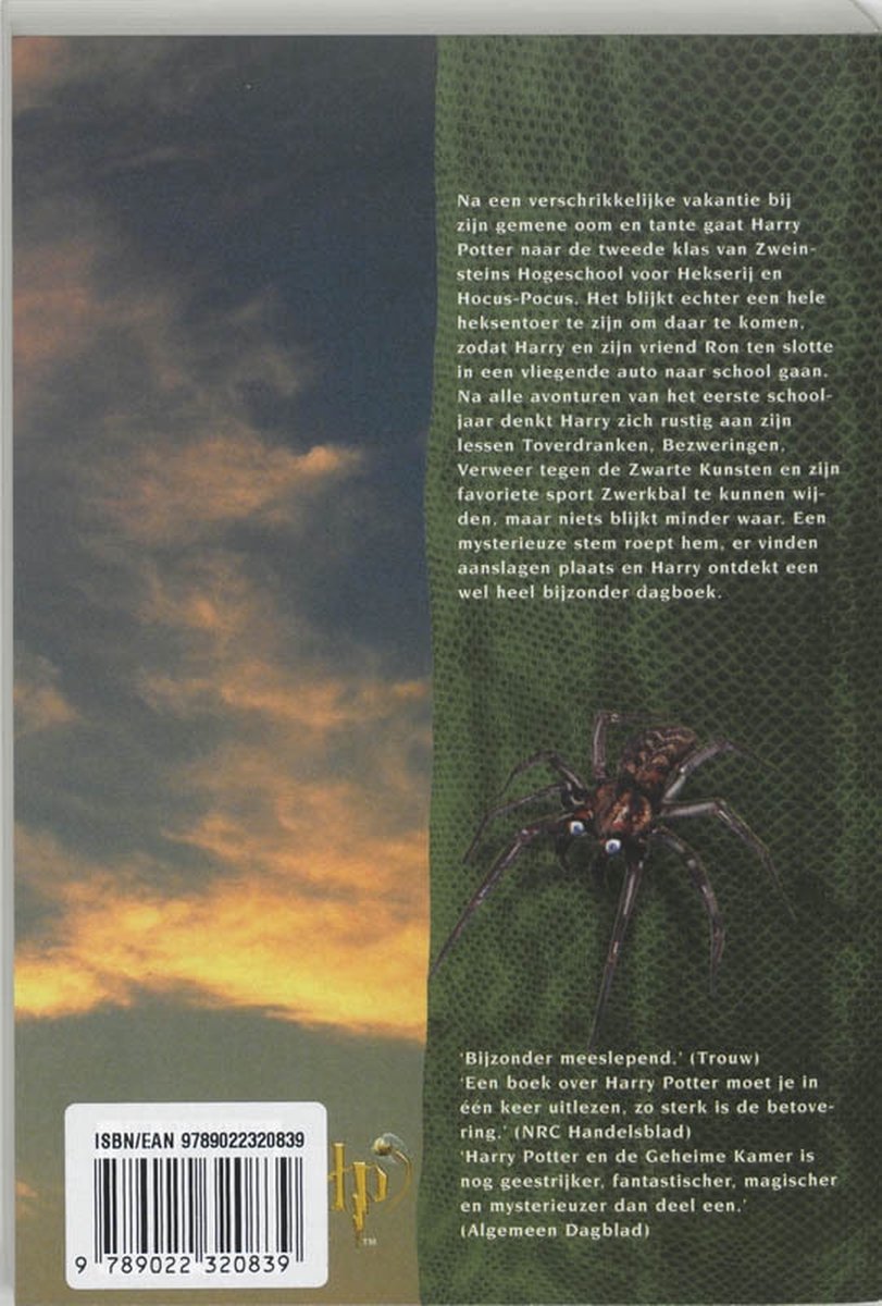 Harry Potter 2 - Harry Potter en de geheime kamer - back cover