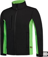 Tricorp soft shell jack bi-color - Workwear - 402002 - zwart / lime - maat M