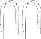 Tuinboog - IJzer - Donkergroen - 140 x 39 x 240 cm - 2 st