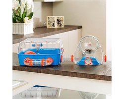 Ferplast Combi 2 Hamsterkooi - Blauw - 79,5 x 29,5 x 26,3 cm