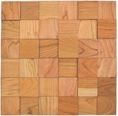 Wodewa Wandpaneel Mozaïek - Hout - Bruin - 30x30cm