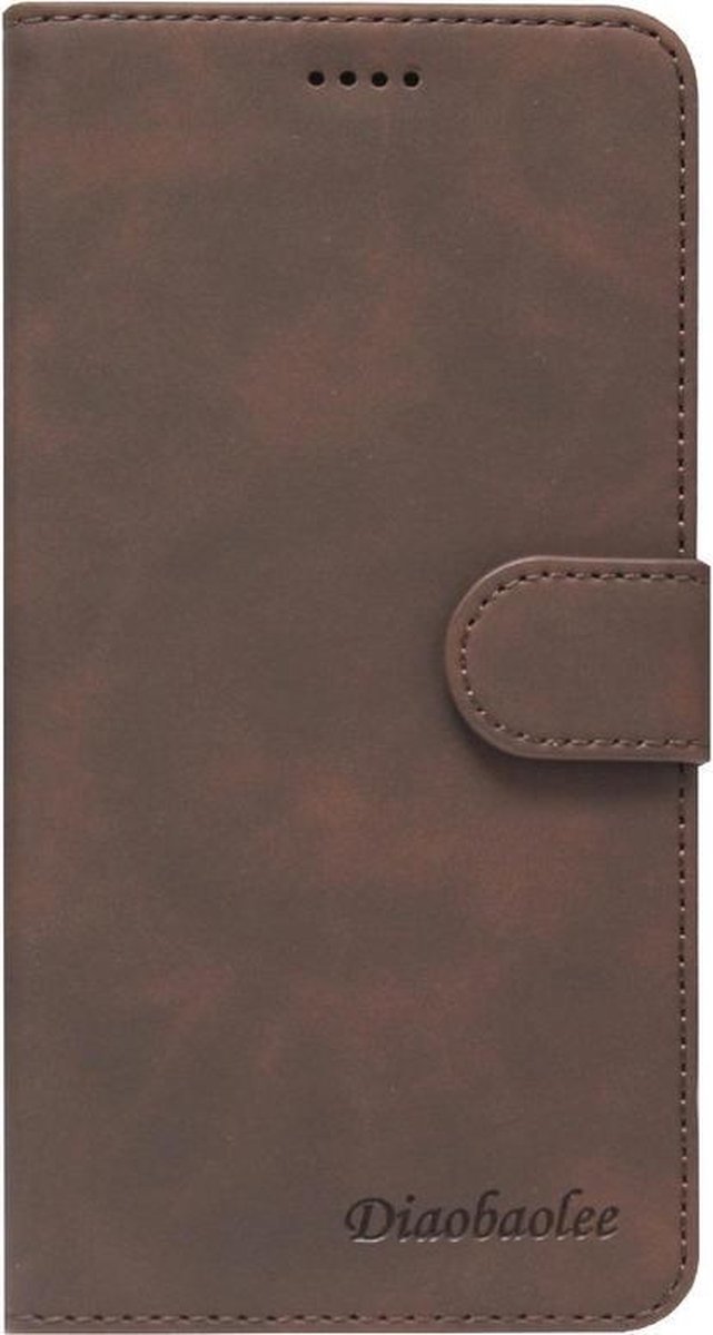 DIAOBAOLEE Kunstleren Book Case Portemonnee Pasjes Hoesje Geschikt Voor iPhone 11 Pro Max - Bruin