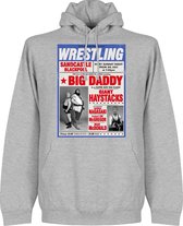 Big Daddy vs Giant Haystack Wrestling Poster Hoodie -Grijs - S