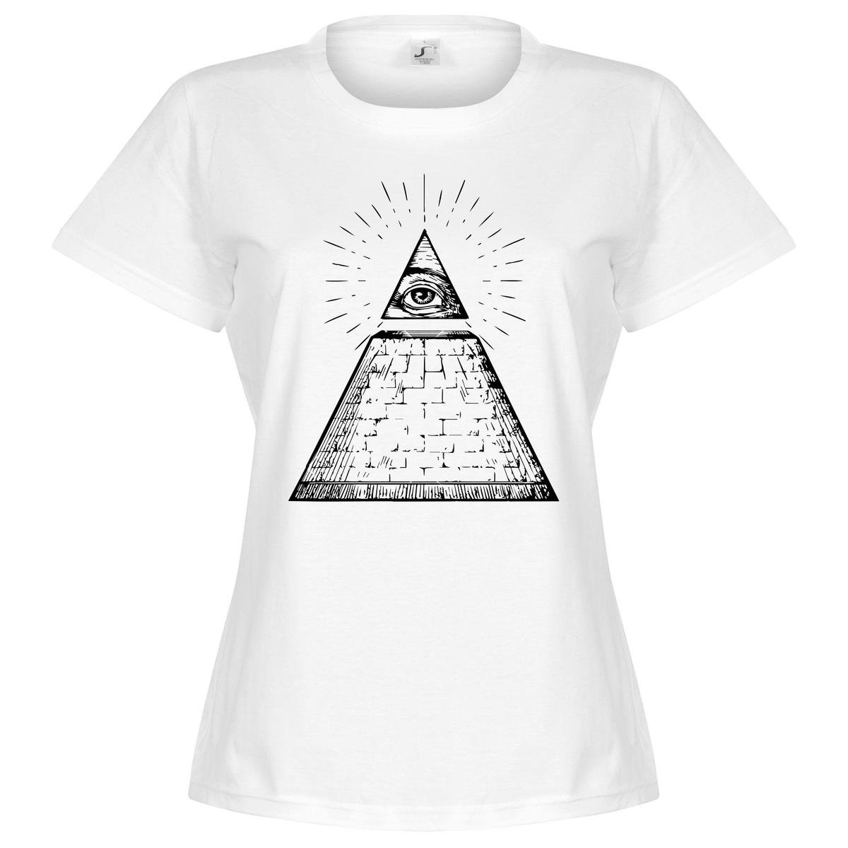 1200x1200.jpg All Seeing Eye Dames T-Shirt - Wit - S - Afbeelding 1