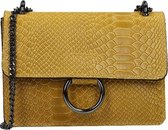 Charm London Leather Elisa crossbody tas snake ring oker