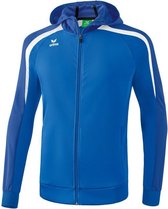 Erima Liga 2.0 Trainingsjack Met Capuchon Kinderen - New Royal / True Blue / Wit | Maat: 128