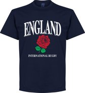 England Rose International Rugby T-Shirt- Navy - XXL