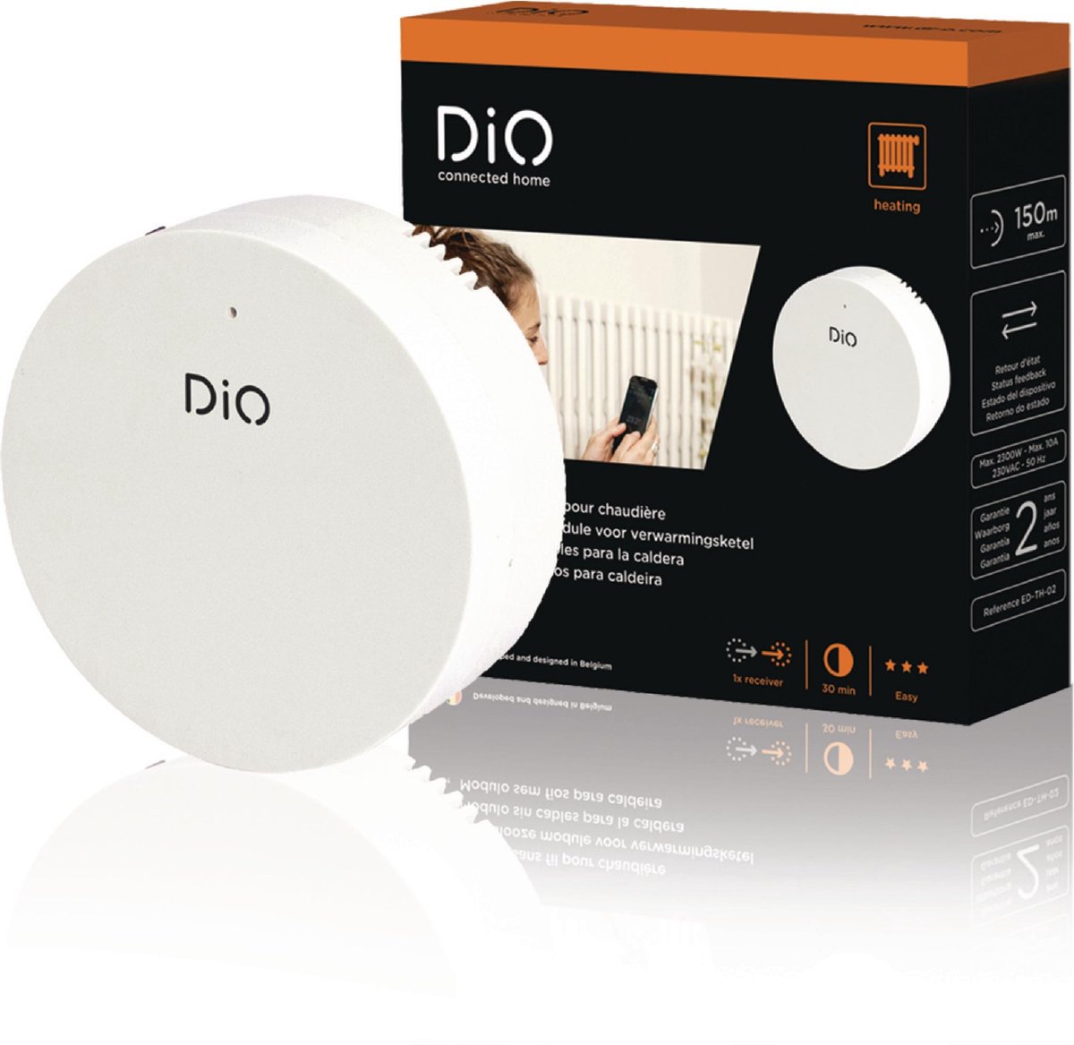 DI-O ED-TH-02 Smart Home Centrale Verwarming Aansturingsmodule 868 Mhz