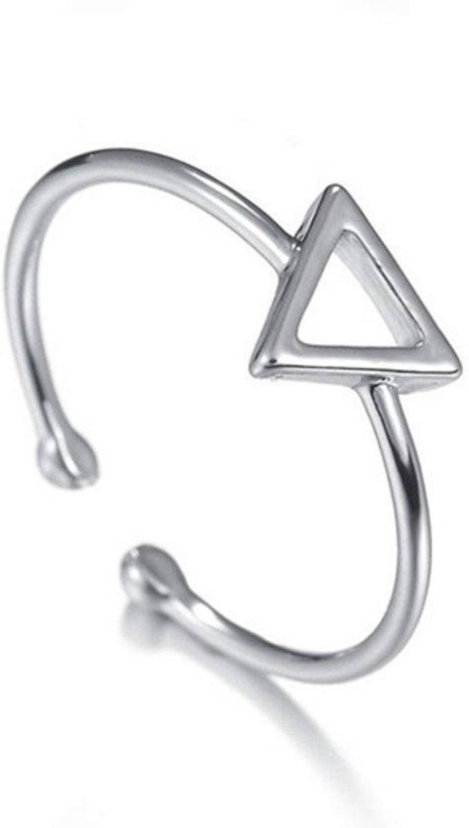 Jomide Ring Driehoek Verstelbaar Fashion - Zilver - Dames