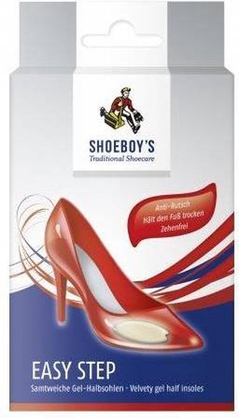 Shoeboy'S Gel Easy step rood - Dempende halve antislip zool