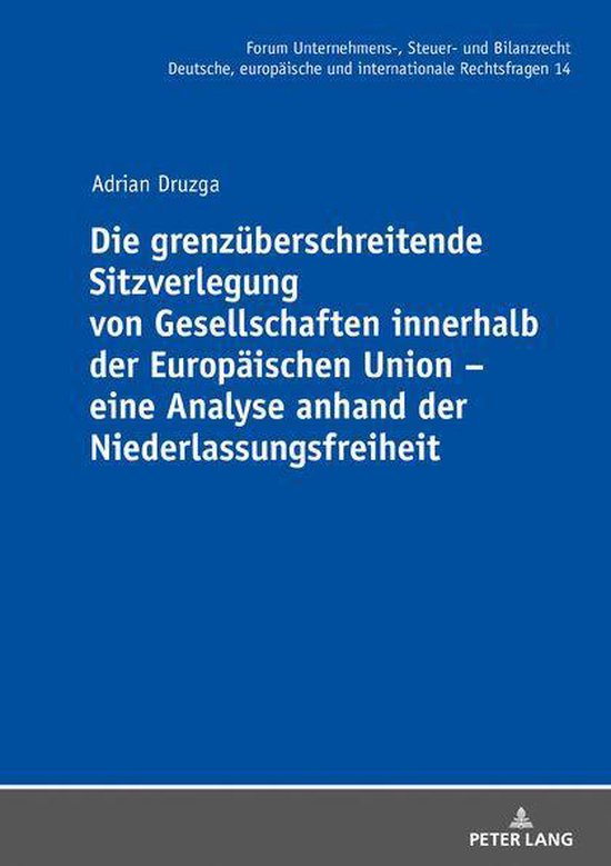 Forum Unternehmens-, Steuer- und Bilanzrecht 14 - Die grenzu ... - cover