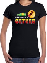 Funny emoticon t-shirt helemaal naar de getver zwart voor dames L