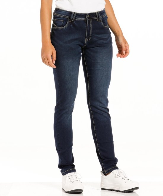 afstand goedkoop Penetratie pescara Slim fit stretch jeans Lucy Blauw Dames | bol.com