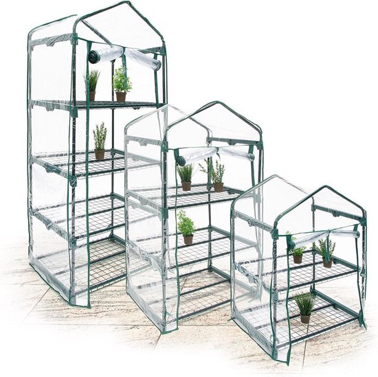 VOUNOT® Kweekkas Foliekas 200x77x170 Cm, Schuin Dak Kas Met 2 Ventilatieramen Tuinkas Voor Tomaten Groenten Bloemen Fruit Versterkte Pe Folie 135 G M2 Groen 2887650768