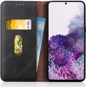 Samsung Galaxy S20 Hoesje Wallet Book Case Vintage Kunst Leer Zwart