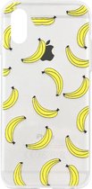 ADEL Siliconen Back Cover Softcase Hoesje Geschikt voor iPhone XS Max - Bananen Geel