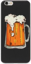 ADEL Siliconen Back Cover Softcase Hoesje Geschikt voor iPhone 6/ 6S - Bier Pils