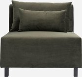 House Doctor Sofa middelste gedeelte Slow Groen 77 x 85 x 85 zithoogte 44