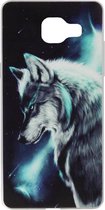 ADEL Siliconen Back Cover Softcase Hoesje Geschikt Voor Samsung Galaxy A5 (2016) - Wolf Blauw