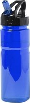 Blauwe drinkfles/waterfles met schroefdop 650 ml - Sportfles - BPA-vrij