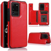 Wallet Case geschikt voor Samsung Galaxy S20 Ultra - rood