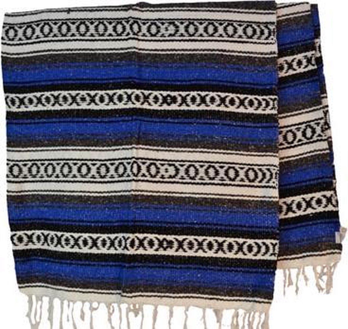 Authentieke extra grote Mexicaanse deken (177,8 x 127 cm) - handgeweven