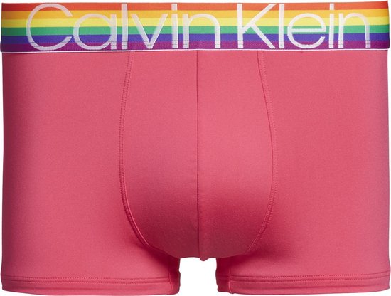 Calvin Klein boxershort low rise trunk microfiber- roze/regenboog | bol.com