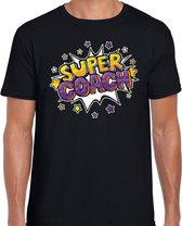 Super coach cadeau t-shirt zwart voor heren L